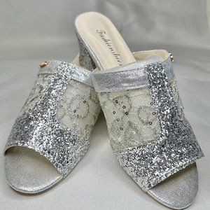 Temu Glitter Sequins Slip on Sandal